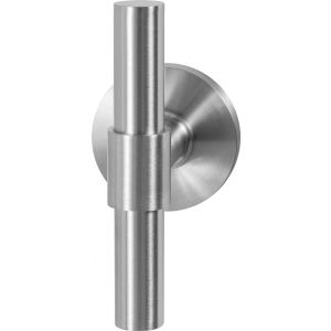 GPF Bouwbeslag RVS GPF3046.09-00 Hipi Deux kruiskruk op rond rozet 50x8 mm RVS geborsteld GPF3046090100-00
