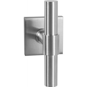 GPF Bouwbeslag RVS GPF3046.02L Hipi Deux kruiskruk op vierkant rozet 50x50x8 mm linkswijzend RVS geborsteld GPF3046090200-02
