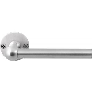 GPF Bouwbeslag RVS GPF3050.09-06 Hipi deurkruk op rond rozet 50x2 mm RVS geborsteld GPF3050090100-06