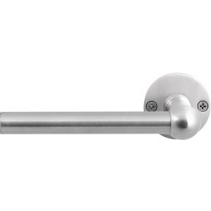 GPF Bouwbeslag RVS GPF3050.09-06L/R Hipi deurkruk gatdeel op rond rozet RVS 50x2 mm links-rechtswijzend RVS geborsteld GPF3050090200-06