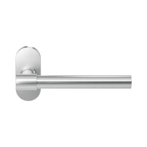 GPF Bouwbeslag RVS GPF3051.09-04 Hipi Deux deurkruk op ovaal rozet 70x32x10 mm RVS geborsteld GPF3051090100-04