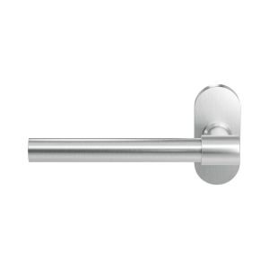 GPF Bouwbeslag RVS GPF3051.04L Hipi Deux deurkruk gatdeel op ovaal rozet 70x32x10 mm linkswijzend RVS geborsteld GPF3051090200-04
