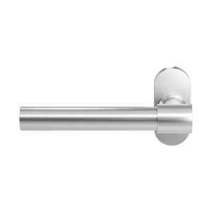 GPF Bouwbeslag RVS GPF3052.04L Hipi Deux+ deurkruk gatdeel op ovaal rozet 70x32x10 mm linkswijzend RVS geborsteld GPF3052090200-04