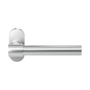 GPF Bouwbeslag RVS GPF3052.04R Hipi Deux+ deurkruk gatdeel op ovaal rozet 70x32x10 mm rechtswijzend RVS geborsteld GPF3052090300-04