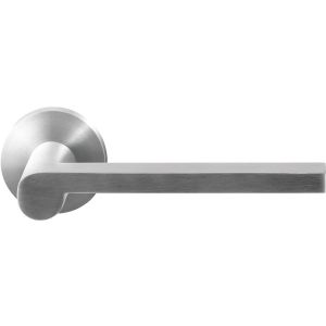 GPF Bouwbeslag RVS GPF3105.09-00 Tinga deurkruk op rond rozet 50x8 mm RVS geborsteld GPF3105090100-00