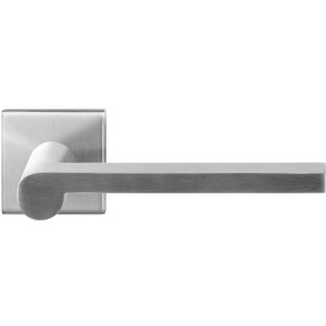 GPF Bouwbeslag RVS GPF3105.02R Tinga deurkruk gatdeel op vierkant rozet 50x50x8 mm rechtswijzend RVS geborsteld GPF3105090300-02