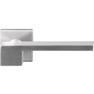 GPF Bouwbeslag RVS 3110.09-02R Rapa deurkruk gatdeel op vierkante rozet 50x50x8 mm rechtswijzend RVS mat geborsteld GPF3110090300-02