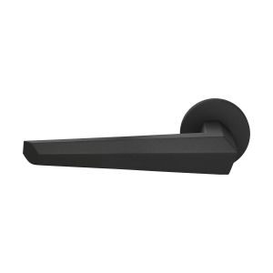 GPF Bouwbeslag ZwartWit GPF3112.61-00L Rua deurkruk gatdeel op rond rozet 50x8 mm linkswijzend zwart GPF3112610200-00