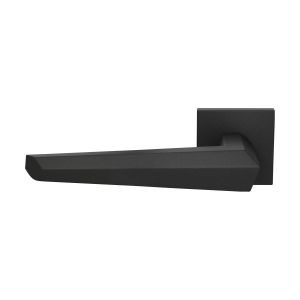 GPF Bouwbeslag ZwartWit GPF3112.61-02L Rua deurkruk gatdeel op vierkant rozet 50x8 mm linkswijzend zwart GPF3112610200-02