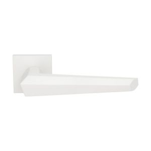 GPF Bouwbeslag ZwartWit GPF3112.62-02R Rua deurkruk gatdeel op vierkant rozet 50x8 mm rechtswijzend wit GPF3112620300-02