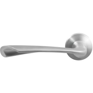 GPF Bouwbeslag RVS GPF3120.00L Kore deurkruk gatdeel op rond rozet 50x8 mm linkswijzend RVS geborsteld GPF3120090200-00