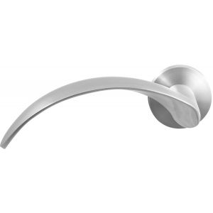 GPF Bouwbeslag RVS GPF3130.00L Kanga deurkruk gatdeel op rond rozet 50x8 mm linkswijzend RVS geborsteld GPF3130090200-00