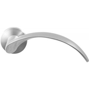 GPF Bouwbeslag RVS GPF3130.00R Kanga deurkruk gatdeel op rond rozet 50x8 mm rechtswijzend RVS geborsteld GPF3130090300-00
