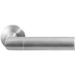 GPF Bouwbeslag RVS GPF3140.09-00 Nana deurkruk op rond rozet RVS 50x8 mm RVS geborsteld GPF3140090100-00