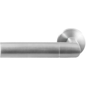 GPF Bouwbeslag RVS GPF3140.09-00L/R Nana deurkruk gatdeel op rond rozet RVS 50x8 mm links-rechtswijzend RVS geborsteld GPF3140090200-00