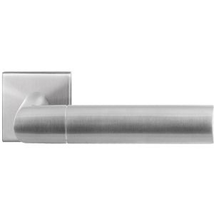 GPF Bouwbeslag RVS GPF3140.02R Nana deurkruk gatdeel op vierkant rozet 50x50x8 mm rechtswijzend RVS geborsteld GPF3140090300-02
