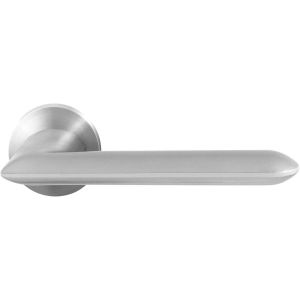 GPF Bouwbeslag RVS GPF3150.00R Wini deurkruk gatdeel op rond rozet 50x8 mm rechtswijzend RVS geborsteld GPF3150090300-00