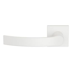 GPF Bouwbeslag ZwartWit GPF3155.62-02L Kokoru deurkruk gatdeel op vierkant rozet 50x8 mm linkswijzend wit GPF3155620200-02