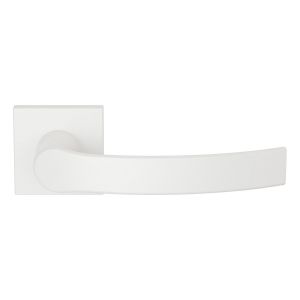 GPF Bouwbeslag ZwartWit GPF3155.62-02R Kokoru deurkruk gatdeel op vierkant rozet 50x8 mm rechtswijzend GPF3155620300-02