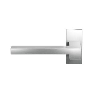 GPF Bouwbeslag RVS GPF3160.01L Raa deurkruk gatdeel op rechthoekig rozet 70x32x10 mm linkswijzend RVS geborsteld GPF3160090200-01