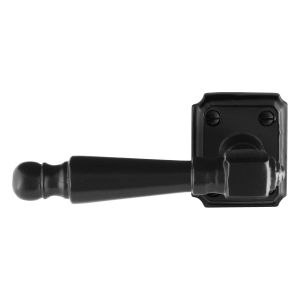 GPF Bouwbeslag Smeedijzer GPF6210.60-02L/R Mela deurkruk gatdeel op rechthoekig rozet 59x48x6 mm links-rechtswijzend smeedijzer zwart GPF6210600200-02