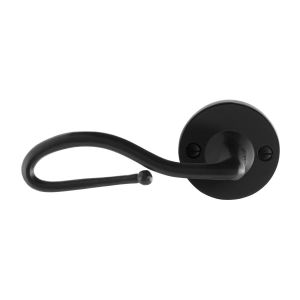 GPF Bouwbeslag Smeedijzer GPF6260.60-00L Lumi deurkruk gatdeel op rond rozet 53x5 mm linkswijzend smeedijzer zwart GPF6260600200-00