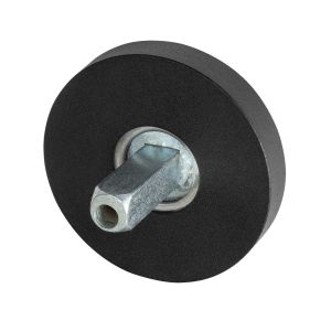 GPF Bouwbeslag ZwartWit 8100.00.400 rozet rond 50x8 mm met vastgelaste knopvastzetter zwart GPF810000400