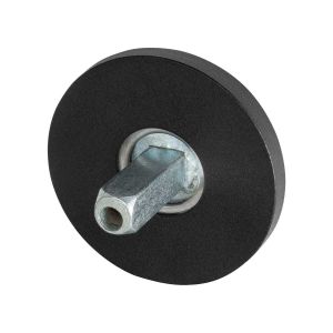 GPF Bouwbeslag ZwartWit 8100.05.400 rozet rond 50x6 mm met vastgelaste knopvastzetter zwart GPF810005400