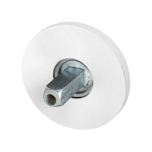 GPF Bouwbeslag ZwartWit 1100.05.400 rozet rond 50x6 mm met vastgelaste knopvastzetter wit GPF810045400