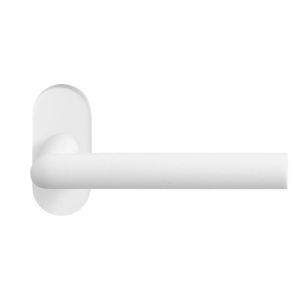 GPF Bouwbeslag ZwartWit GPF8212.62-04 Toi deurkruk op ovaal rozet 70x32x10 mm wit GPF8212620100-04