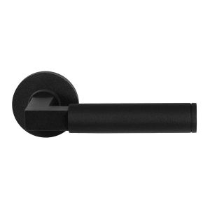 GPF Bouwbeslag ZwartWit GPF8213.61-00 Kuri deurkruk op rond rozet 50x8 mm zwart GPF8213610100-00