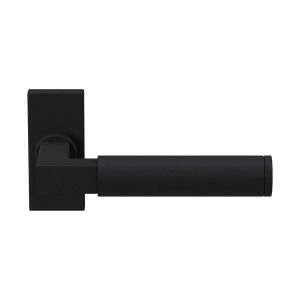 GPF Bouwbeslag ZwartWit GPF8213.61-01R Kuri deurkruk gatdeel op rechthoekig rozet 70x32x10 mm rechtswijzend zwart GPF8213610300-01