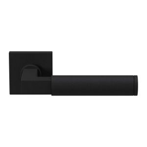 GPF Bouwbeslag ZwartWit GPF8213.61-02R Kuri deurkruk gatdeel op vierkant rozet 50x50x8 mm rechtswijzend zwart GPF8213610300-02