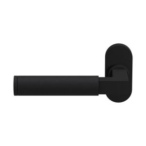 GPF Bouwbeslag ZwartWit GPF8213.61-04L Kuri deurkruk gatdeel op ovaal rozet 70x32x10 mm linkswijzend zwart GPF8213610200-04