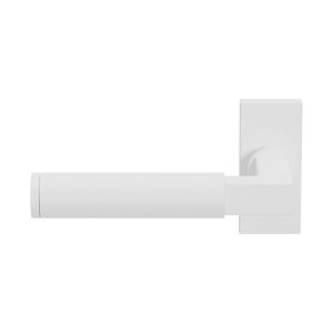 GPF Bouwbeslag ZwartWit GPF8214.62-01L Kuri deurkruk gatdeel op rechthoekig rozet 70x32x10 mm linkswijzend wit GPF8214620200-01