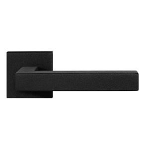GPF Bouwbeslag ZwartWit GPF8216.61-02R Zaki+ deurkruk gatdeel op vierkant rozet 50x50x8 mm rechtswijzend zwart GPF8216610300-02