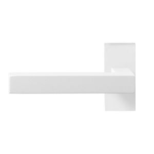 GPF Bouwbeslag ZwartWit GPF8218.62-01L Zaki+ deurkruk gatdeel op rechthoekig rozet 70x32x10 mm linkswijzend wit GPF8218620200-01