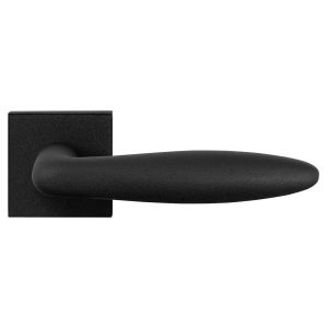 GPF Bouwbeslag ZwartWit GPF8220.61-02R Pepe deurkruk gatdeel op vierkant rozet 50x50x8 mm rechtswijzend zwart GPF8220610300-02