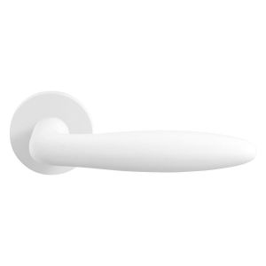GPF Bouwbeslag ZwartWit GPF8222.62-00 Pepe deurkruk op rond rozet 50x8 mm wit GPF8222620100-00