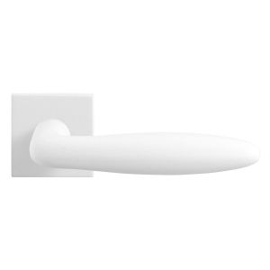 GPF Bouwbeslag ZwartWit GPF8222.62-02R Pepe deurkruk gatdeel op vierkant rozet 50x50x8 mm rechtswijzend wit GPF8222620300-02