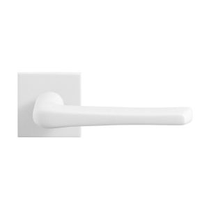 GPF Bouwbeslag ZwartWit GPF8232.62-02R Tiki deurkruk gatdeel op vierkant rozet 50x50x8 mm rechtswijzend wit GPF8232620300-02