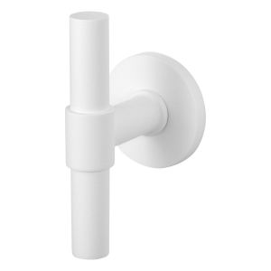 GPF Bouwbeslag ZwartWit GPF8239.62-05 Hipi Deux kruis deurknop vast met knopvastzetter op rond rozet 50x6 mm wit GPF8239620400-05