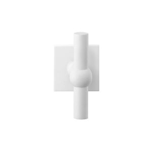 GPF Bouwbeslag ZwartWit GPF8242.62-02L Hipi kruiskruk gatdeel op vierkant rozet 50x50x8 mm linkswijzend wit GPF8242620200-02