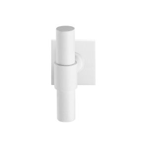 GPF Bouwbeslag ZwartWit GPF8243.62-02R Hipi Deux+ kruiskruk gatdeel op vierkant rozet 50x50x8 mm rechtswijzend wit GPF8243620300-02