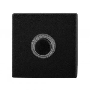 GPF Bouwbeslag ZwartWit 8826.02 deurbel beldrukker vierkant 50x50x8 mm met zwarte button zwart GPF882602400