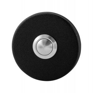 GPF Bouwbeslag ZwartWit 8827.09 beldrukker rond 50x8 mm met RVS button zwart GPF882709400