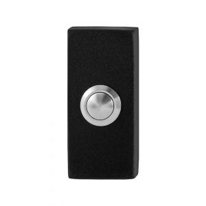 GPF Bouwbeslag ZwartWit 8827.01 deurbel beldrukker rechthoekig 70x32x10 mm met RVS button zwart GPF882701400