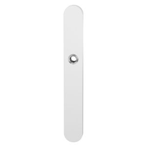 GPF Bouwbeslag ZwartWit GPF8874.62/blind veiligheids binnenschild SKG*** 257x35x8 mm afgerond smal blind wit GPF887462000