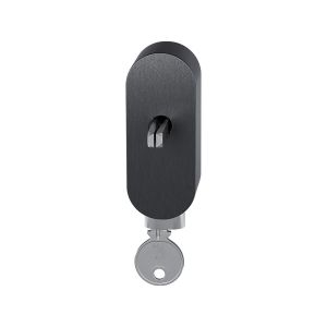 GPF Bouwbeslag PVD GPF9250.P1.0060 draaikiepmechanisme afsluitbaar SKG*** ovaal 83x34x31 mm met stift binnenzijde 65 mm PVD antraciet GPF9250P10060
