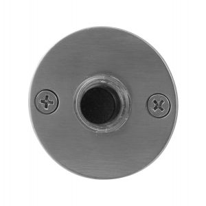 GPF Bouwbeslag RVS 9826.06 beldrukker rond 50x2 mm met zwarte button RVS geborsteld GPF982606400